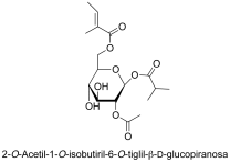 2-O-Acetil-1-O-isobutiril-6-O-tiglil-β-D-glucopiranosa