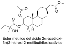 Éster metílico del ácido 2α-hidroxi-3α(2-hidroxi-2-metil-butiriloxi)catívico